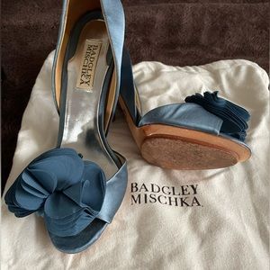 Badgley Mischka baby blue heels only worn twice!